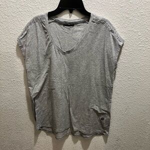L.L. Bean Heather Gray Women's Short Sleeve Top